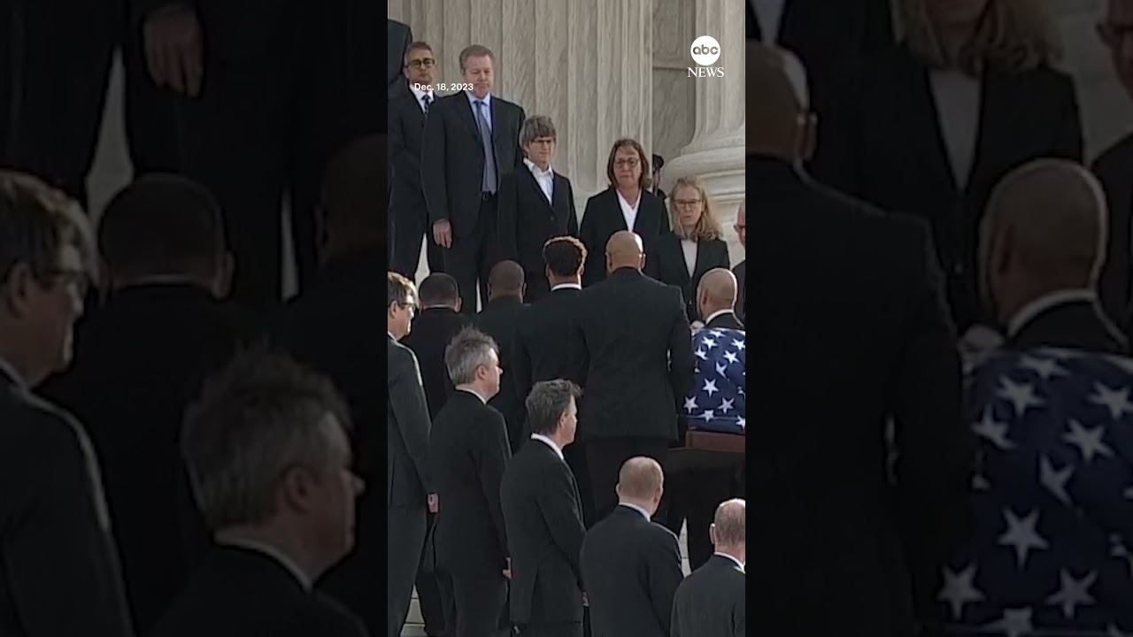 Casket of former Supreme Court Justice Sandra Day O’Connor arrives at Supreme Court