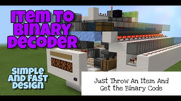 Item to Binary Decoder Bedrock 1.16