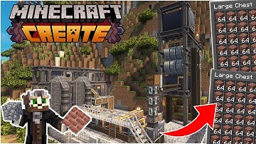 I built a SIMPLE BRICK Factory using Minecraft Create Mod!