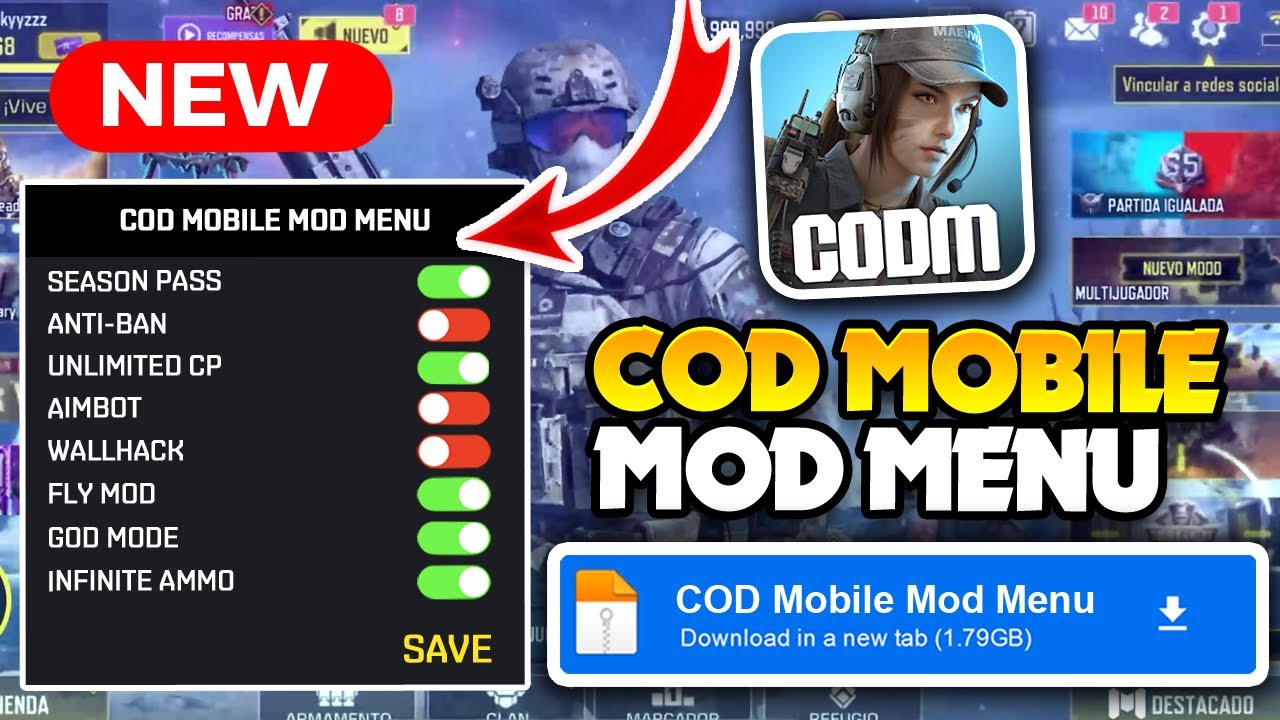 COD MOBILE MOD MENU 2026 🔴 Aimbot, Wallhack & Unlimited CP | Working ...
