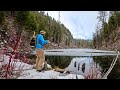 Solo mountain fishing a frozen lake i had to be rescued