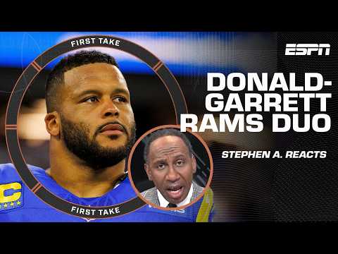 FRIGHT NIGHT 😨 Stephen A. reacts to the Rams' Aaron Donald-Myles Garrett duo | First Take