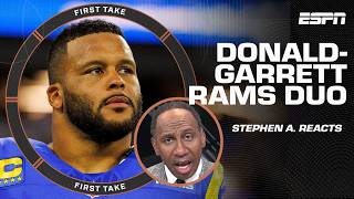FRIGHT NIGHT 😨 Stephen A. reacts to the Rams' Aaron Donald-Myles Garrett duo | First Take Did The Rams Win Today