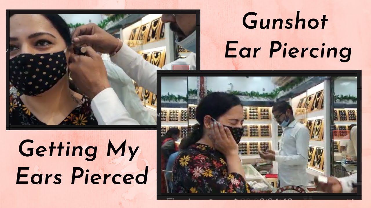 Ear Piercing Vlog Gunshot Ear Piercing Done Geetagraphy YouTube