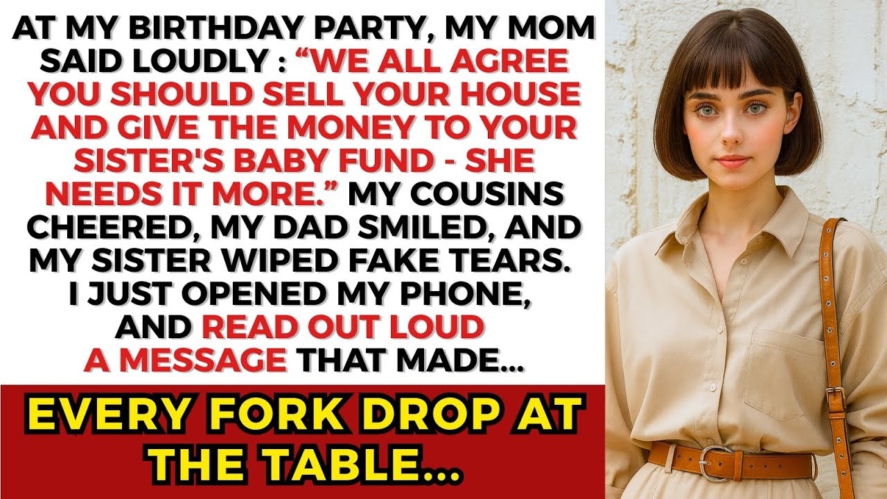 At My Birthday Party, My Mom Stood Up And Said Loudly Enough For The Whole.....