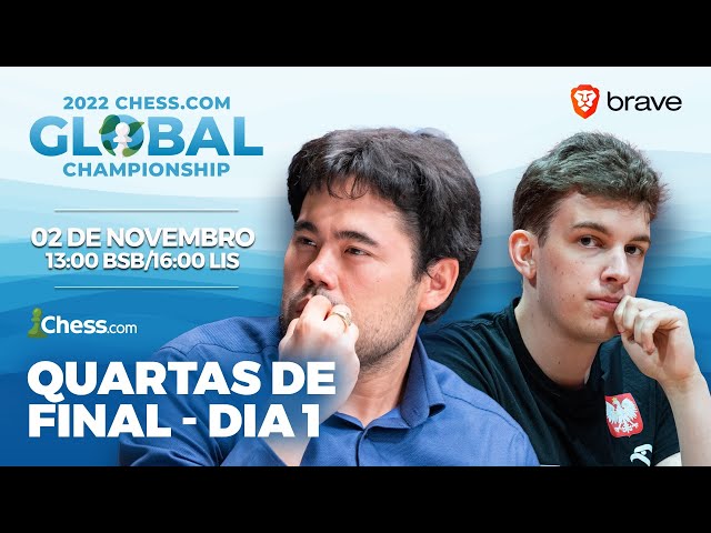 Chess.com Global Championship - Rodada 01 (64) / Partidas emocionantes no  Armagedom!! 