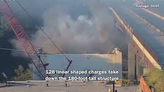 Multiple views of Route 8 Bridge demolition