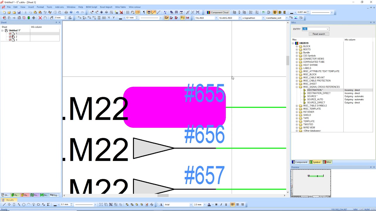 How to create an off sheet reference in zuken E3.series YouTube