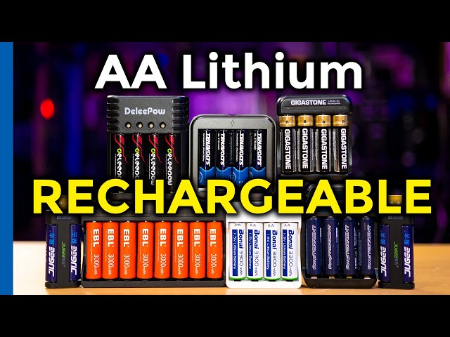 New rechargeable lithium AA batteries tested against eneloop, one-use  lithium, 9v & 18650 cells [4K] 