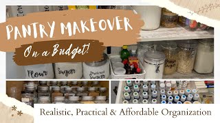 Kitchen Pantry Organization on a Budget | Food Storage, Small Appliances, & Baking Supplies