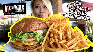 DA ULTIMATE BURGER CHALLENGE at Nicky Rotten's in Coronado, CA #RainaisCrazy