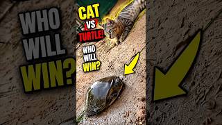 cat vs turtle fight 😺🆚🐢 #turtle #cat #shortsfeed #virl