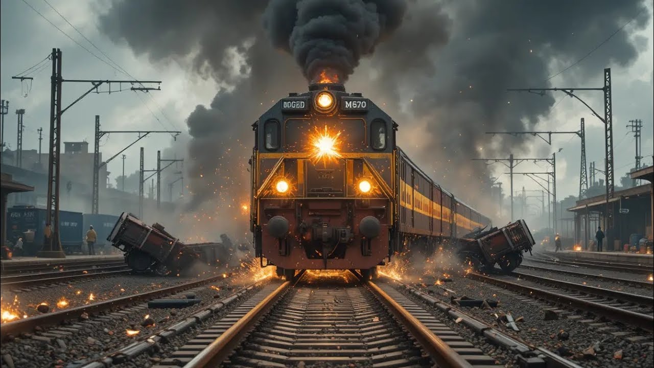 Goods train accident in RG train track demo game play 😧 Atharv Gamerz44