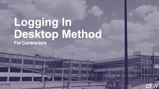 Contractor HxGN EAM Login Instructional Video