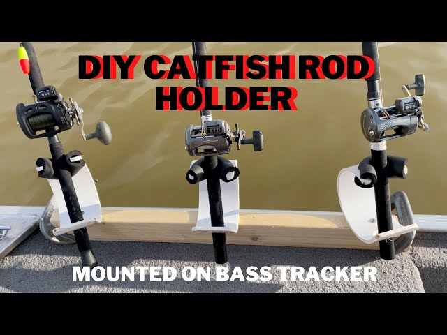 DIY Catfish Rod Holder for Bass Tracker - Mount only when needed! 