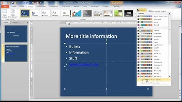 PowerPoint changing hyperlink color