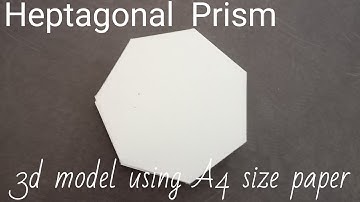 Heptagonal Prism | Paper maths model 3d heptagon geometrical shapes gift box