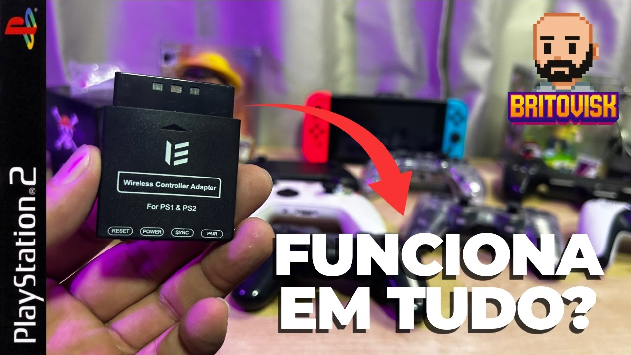 CONTROLES SEM FIO no seu PS2 com esse ADAPTADOR é FÁCIL!