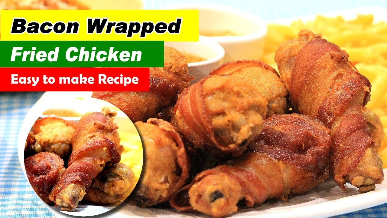 How to cook Bacon Wrapped Fried Chicken YouTube