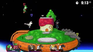 Super Smash Flash 2 Beta v1.4 Free For All - Yoshi Vs Fox Vs Tails #1519