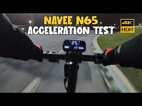 Navee N65 Electric Scooter - Acceleration Test (Environment Sound Only) 4K