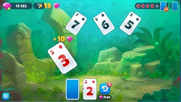 Fishdom Solitaire Level 3 - NO BOOSTERS GAMEPLAY 🐠🃏 | SKILLGAMING ✔️