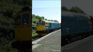 Class 33 33035 departing Bedale station - Wensleydale Railway