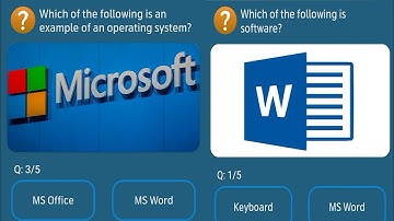 Which of the following is an example of an operating system? | Which of the following is software?