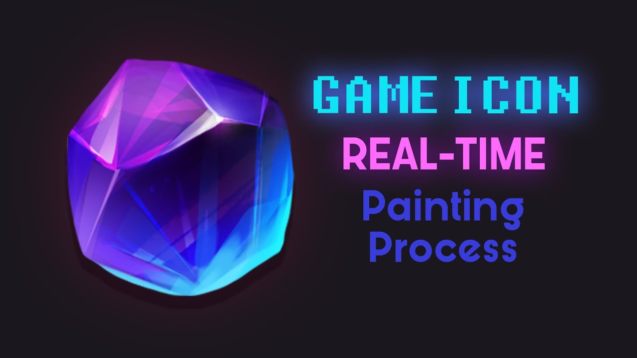 How to paint GEMS ◈ Game Asset TUTORIAL ✐ 