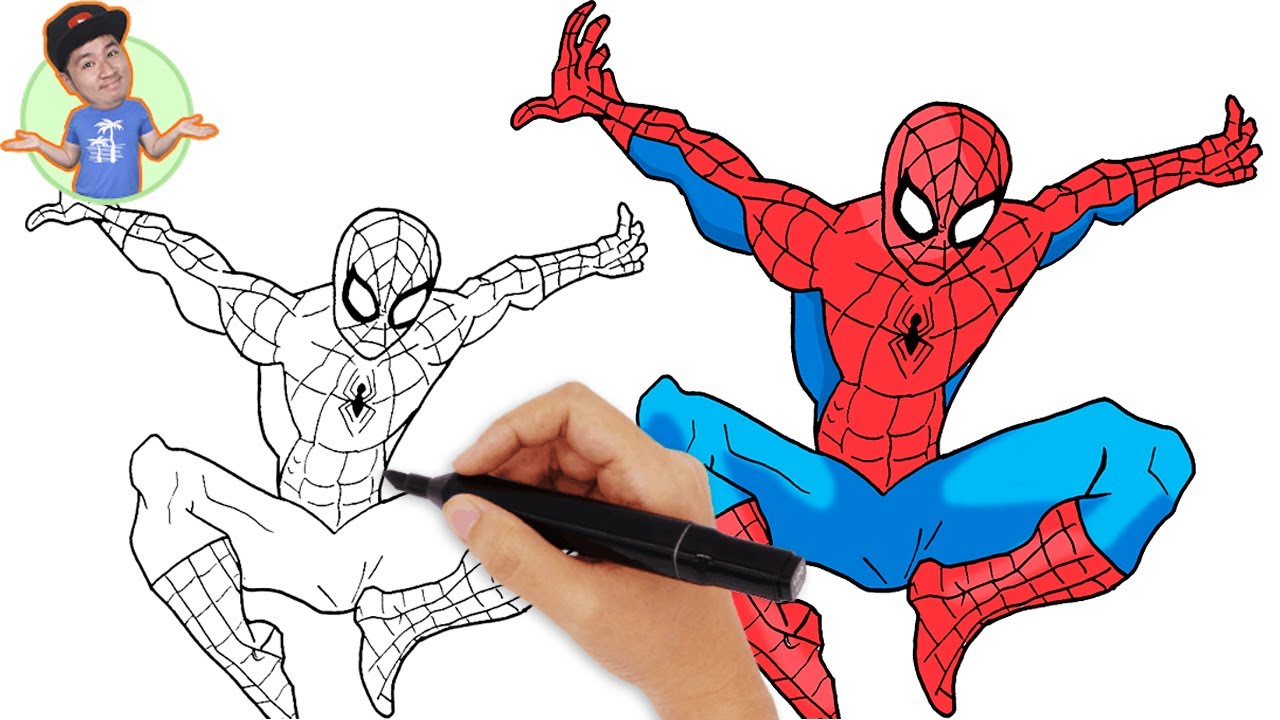 How To Draw Spider Man || Cách Vẽ Người Nhện - Youtube