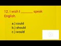 Modals (could, would,should)  |  Grammar Exercises