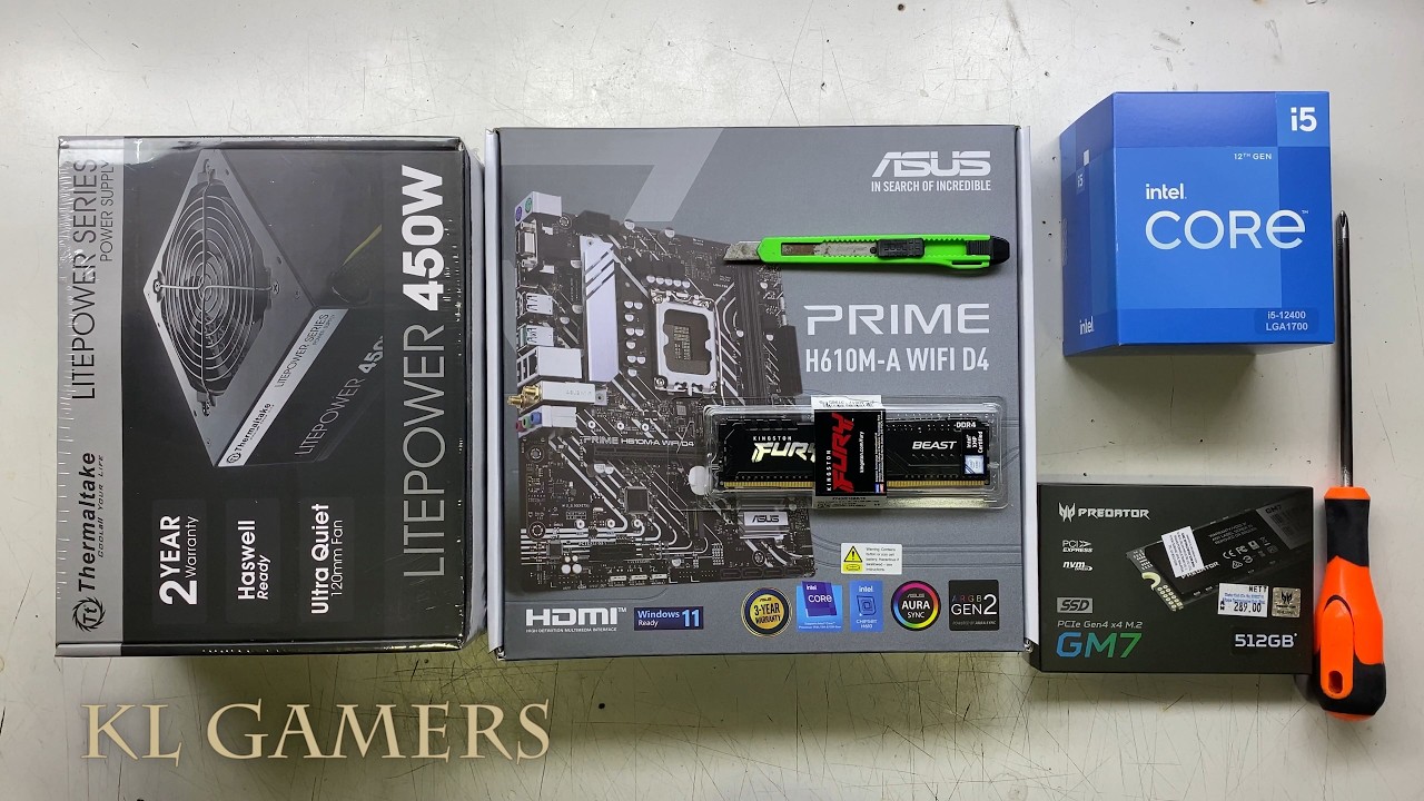 intel Core i5 12400 ASUS PRIME H610M-A WIFI D4 Predator GM7