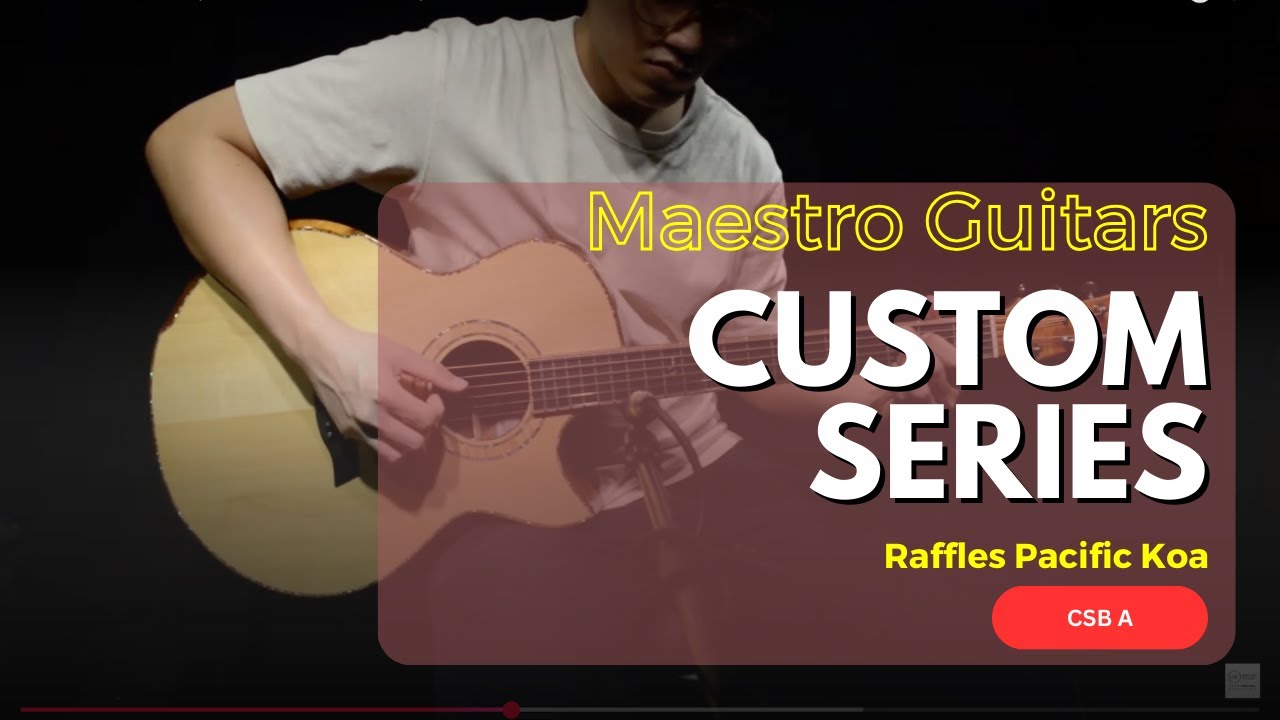 【美品】アコギ Maestro Guitars RAFFLES KO CSB K Custom Series Raffles KO CSB A | Solid Adirondack Spruce | Solid