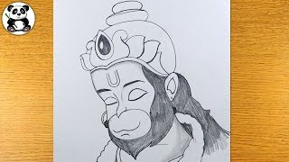 Shri Ram Bhakt Hanuman ji face pencil drawing | ram mandir @TaposhiartsAcademy