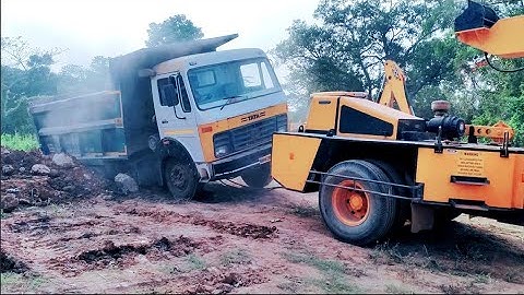 Tata 10 Bill BS4 Tipper Unloading Point Trapped for soil video 🚛