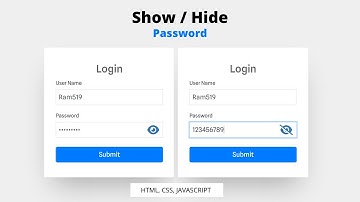 How to Create Show / Hide Password in Login form using HTML, CSS and JavaScript | Wpshopmart