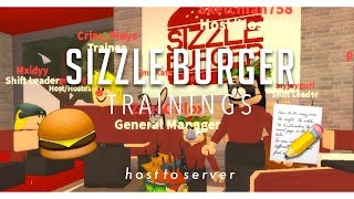 Sizzleburger Shift 1 Senior Staff - roblox sizzleburger cookbook