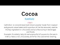 How to pronounce Cocoa - Vocab Daily