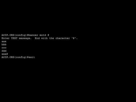 Configuring Banner Motd Message Of The Day On Cisco Routers