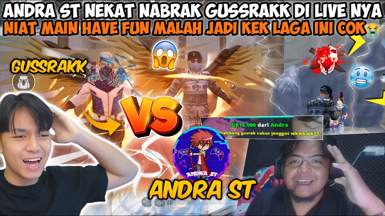 ANDRA ST NEKAT NABRAK GUSRAKK DI LIVE STREAMING NYA!! NIAT MAIN HAVE FUN MALAH JADI LAGA INI COK😭