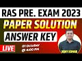 RAS PRE 2023 PAPER SOLUTION - 01 OCT 2023