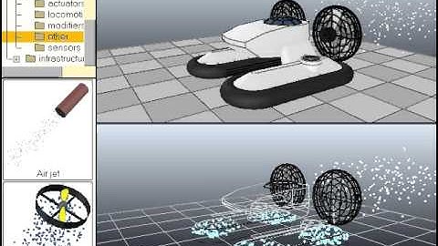 Robot Simulator: particles in V-REP