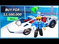 Buying The $2,500,000 Million Dollar Car In Roblox Jailbreak