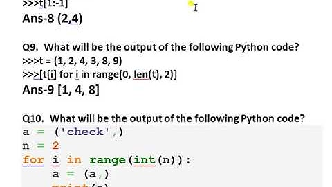 Class 11th, Day-65, Computer Science, Ch-12, assignment solutions, (Tuple)