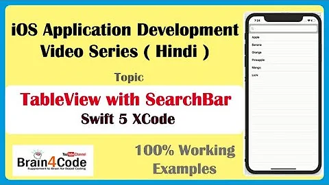 Create Search Bar with TableView To Search Data in Swift 5 XCode | Hindi | UISearchBar UITableView