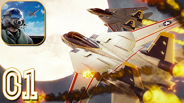 Sky Warriors: Airplane Combat - Gameplay Walkthrough Part #1 (Android, iOS) Fly & fight!