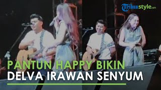 Ekspresi Delva Irawan Dengar Pantun dari Happy Asmara, Delva Cuma Bisa Senyum-senyum