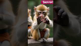 🐒⚡ Monkey SHADOW CLONES! 😂 | Funny Animal Short #shorts