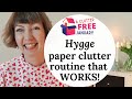 Paper clutter routine that WORKS, more hygge! Clutter Free January | Minimal Mom