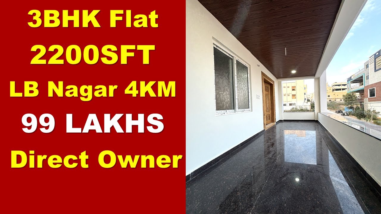 Luxurious 3BHK Flat for sale in LB Nagar 2200sft | floor/flat |  99L #bestflats #luxuryflats #3bhk